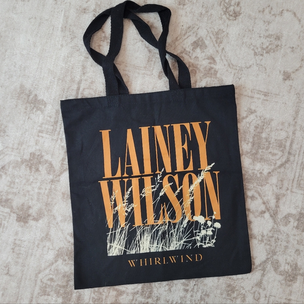 Official Lainey Wilson Whirlwind Black Tote Bag